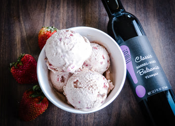 Strawberry Balsamic Frozen Custard