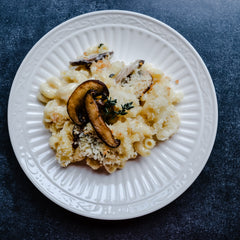 Mushroom Mac and Cheese with Truffled Crumb Topping