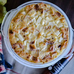 Spiced Pear Bread Pudding